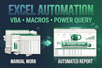 automate excel reports with vba, macros and power query