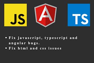 fix any javascript, angular, react bugs