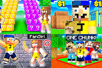 make a professional minecraft thumbnail for youtube