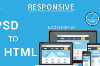 convert PSD to responsive HTML and CSS