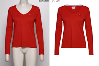 do clothing ghost mannequin and neck joint or dummy retouching of image