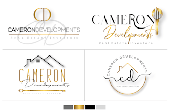 design an elegant real estate and signature logo