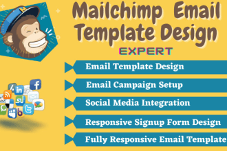 design responsive email template  by mailchimp
