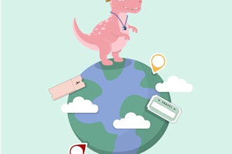 draw style flat illustrations, vector illustrations