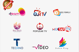 design tv, youtube channel, studio, radio, music logo