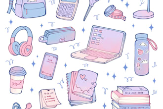 design cute aesthetic stickers for your merch or business