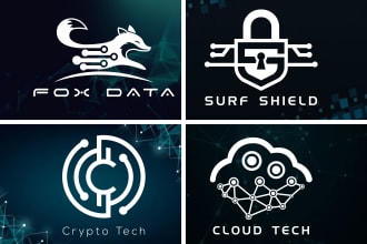 do tech crypto technology and cyber security logo