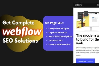 do onpage webflow seo as an expert