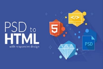 build PSD and figma to HTML5 css3 javascript website