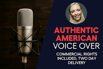 be your friendly warm comforting authentic american female voice over