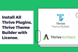 install thrive architect, thrive theme suite with license