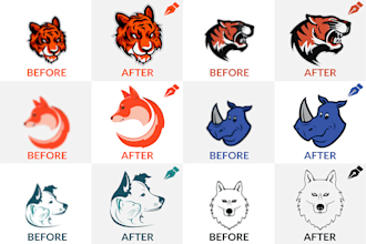 convert vector tracing vector logo vector portrait vector face cartoon face