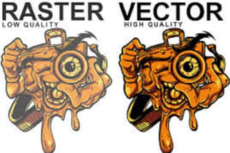 convert logo to vector art, recreate by vector tracing, transparent background