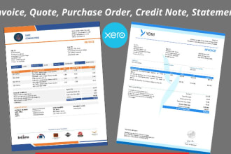 design xero branding theme custom invoice template