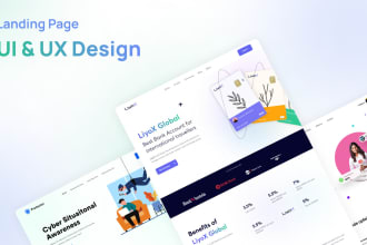 do clean figma web landing page, dashboard UI UX design