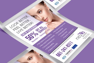 create a one sheet promo flyer