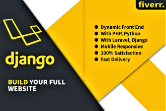 create, fix laravel and django website development