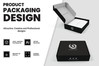 do packaging box design, product box design, mailer box, subscription box and 3d