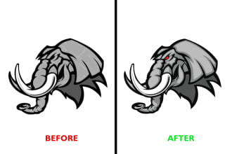 vectorize your low res raster image, convert jpeg ,png to vector