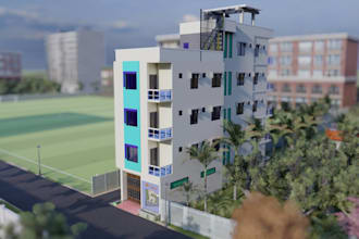 create 3d interior exterior modeling and rendering