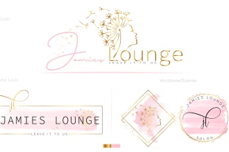design cosmetic and beauty logo with branding kit