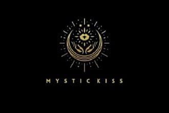 design mystic kiss a beauty logo for spiritual healing