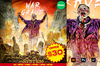 an artwork for album cover hard rock stoner and metal band