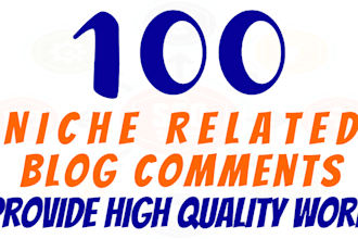 provide 50 niche relevant blog comments