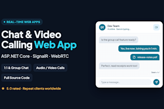build a real time chat and video calling web app with asp net core signalr