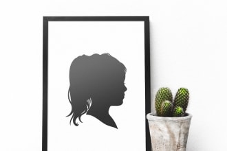 draw silhouette portrait from your image