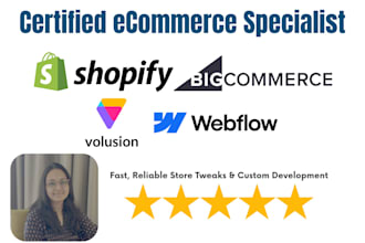 customize and fix your shopify, bigcommerce, or volusion store professionally