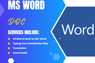 do data entry work on ms word