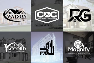 real estate and realtor investment property home construction and building logo