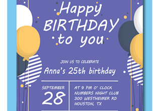 design invitation, birthday, wedding and menu cards