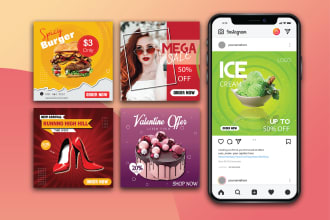 design instagram post social media ads youtube thumbnail flyer banner poster