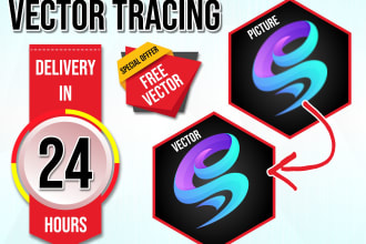 trace or redraw your logo in vector format