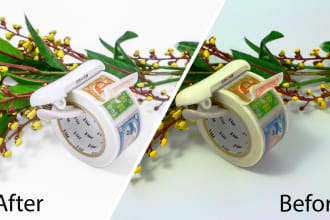 enhance color, fix, improve, white background product image