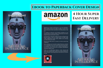 convert ebook cover to paperback cover for amazon, 3d