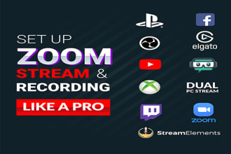 set up your live stream  and zoom with obs, streamlabs like a pro