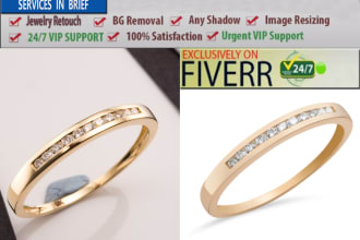 high end jewelry photos retouch whit high quality superfast