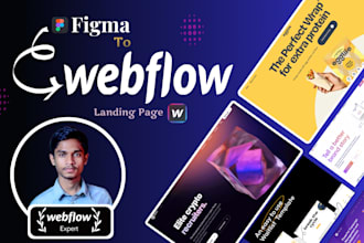 convert figma to webflow, design webflow website and webflow landing page