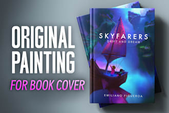 paint a book cover digital artwork, illustration, fantasy art, painting