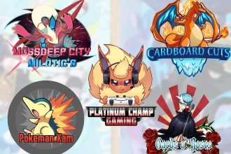 draw you pokemon art logo draft league team, banner, fakemon