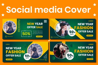 do facebook cover design or youtube banner and logo