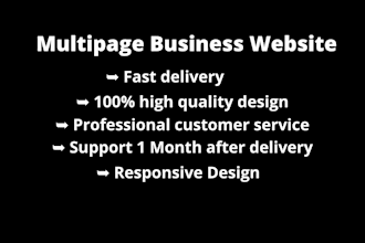 design and redesign responsive multiple page website