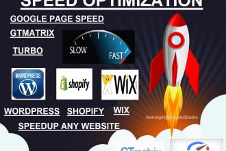 do website speed optimization and speed up wix shopify weebly website