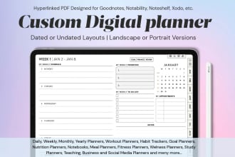 design custom digital planner for your business