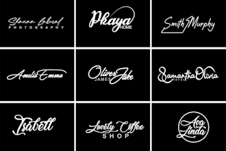 design unique, handwritten or signature logo