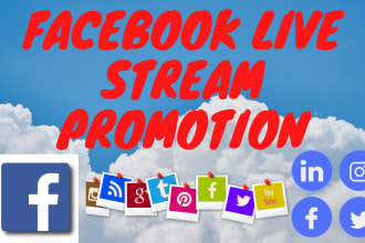 promote your live stream to real and organic facebook