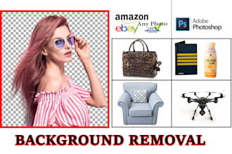 do 100 images background removal with white or transparent